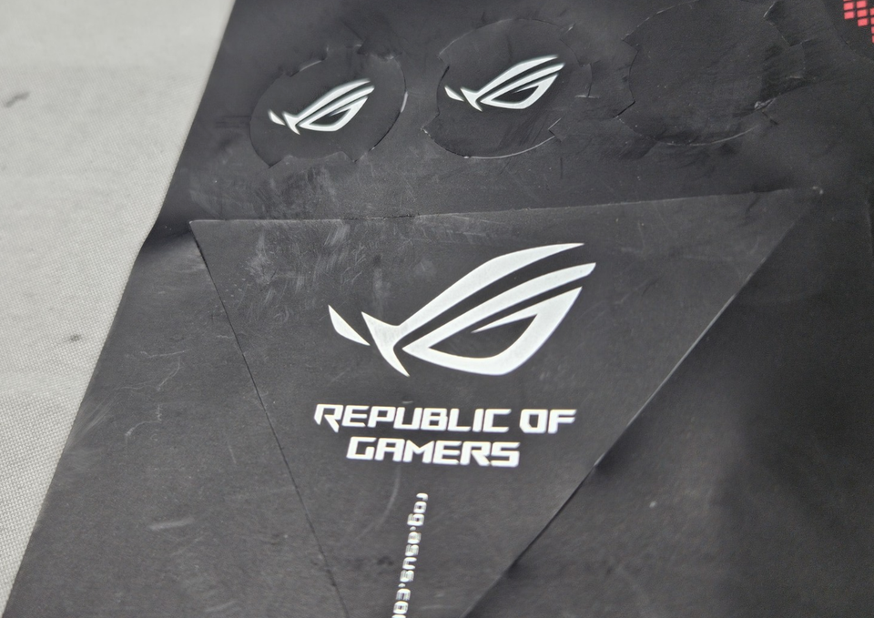 Genuine ASUS ROG Republic Of Gamers Decal Stickers Set Sheet *Read* | eBay