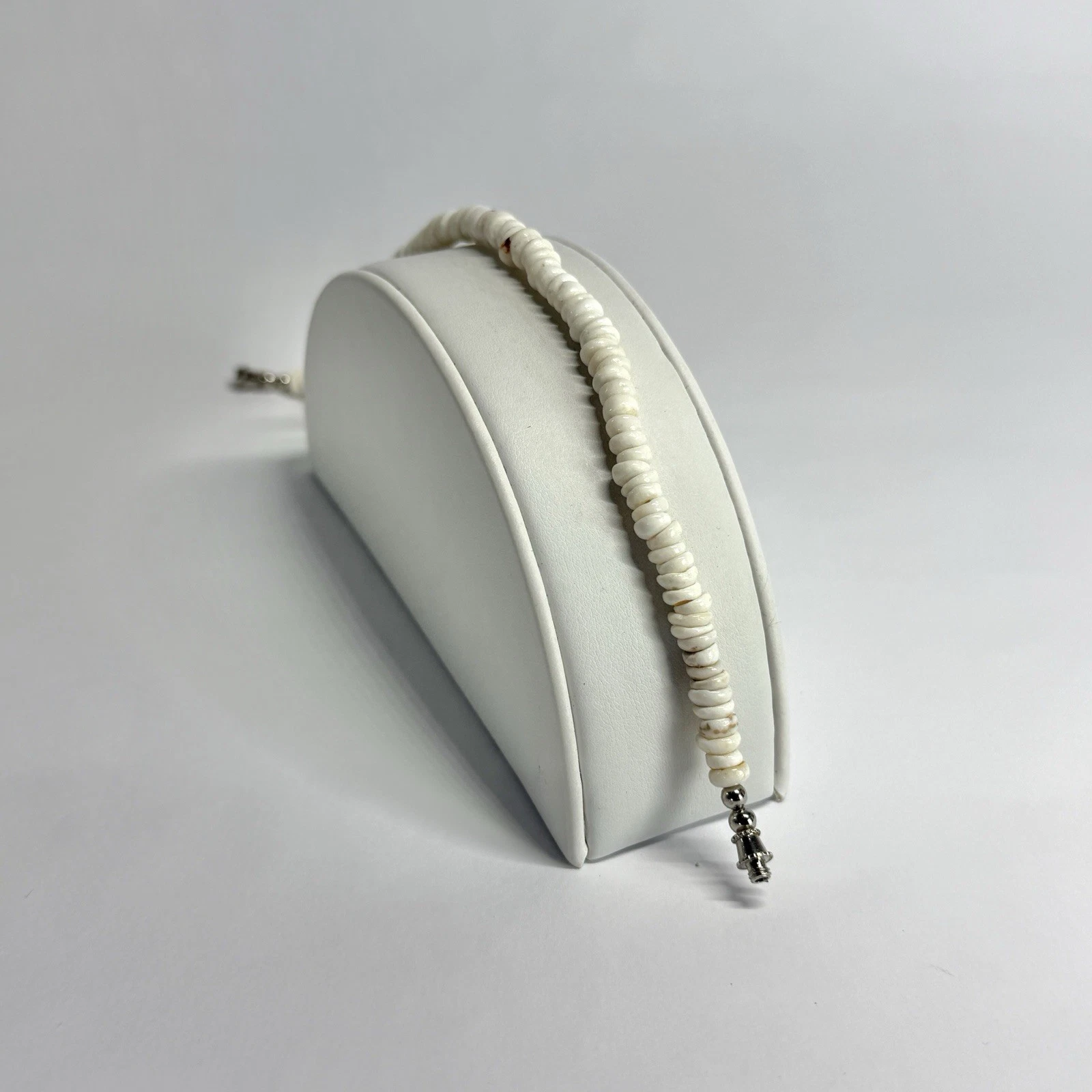 Genuine Puka Shell Seashells Silver Tone Vintage Bracelet Jewelry Br248