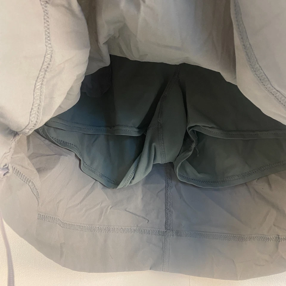 Columbia Mujer Falda Grande Mini Elástica Gris Bolsillos Cincha Nylon Línea A Caminata Foto 4 de 4