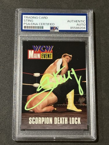 STING 1995 CARDZ WCW MAIN EVENT SIGNED AUTOGRAPHED CARD PSA/DNA CERTIFIED - Picture 1 of 2