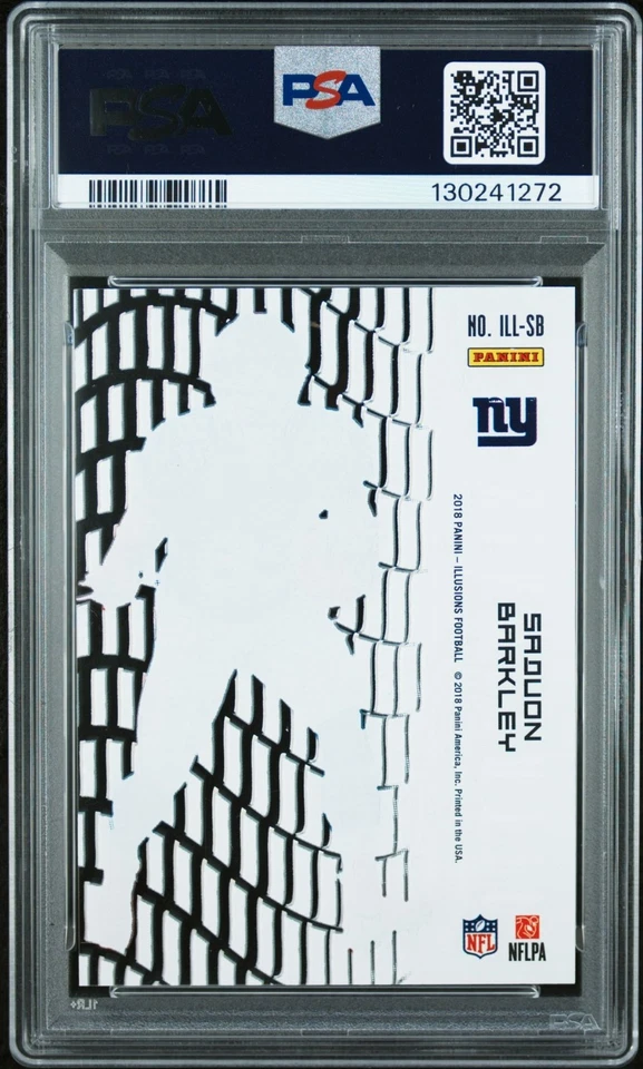 2018 Panini Illusions Saquon Barkley RC Illusionists Gold #/299 PSA 9 🔥 - Image 2 of 2