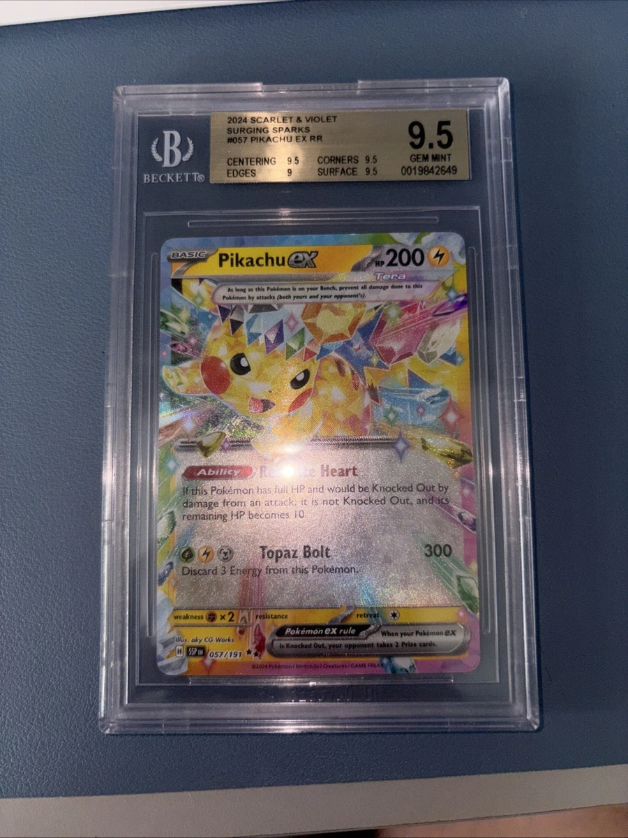Pokémon Pikachu Grade 9.5 Pokémon TCG Individual Collectible Card