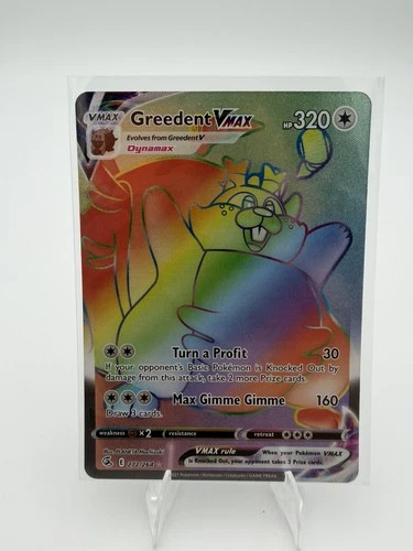 Greedent VMAX 272/264 Rainbow Rare - 2021 Pokemon Fusion Strike NM