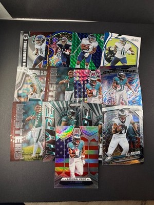 A.J. Brown - 13 Card Inserts, Parallels, Die-Cut & MEM Lot 