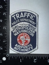 Vintage HTF Dulles National Traffic Police Department Patch Obsolete