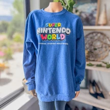Super Nintendo World, Universal Studios Hollywood, Crew Sweatshirt, Size X-Large