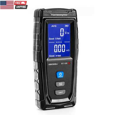 EMF Meter, Detects Electric and Magnetic Fields, Handheld Digital EMF Detector w