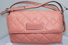 New Marc by Marc Jacobs Quilted Julie Crossbody Bag Peach 