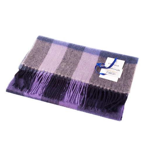 Edinburgh 100% Lambswool Modern Check Tartan Scarf Various Colours - Picture 39 of 46