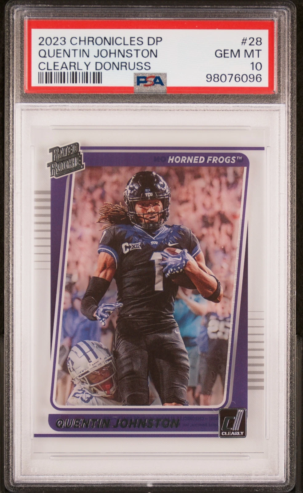 Quentin Johnston Panini Chronicles Draft Picks Clearly Donruss #28 Base