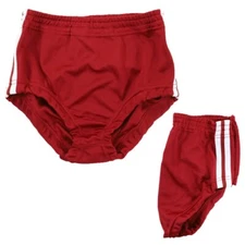 Japanese Red School Knickers gym Buruma Two Lines Cosplay Girls XL Size/JP 3L