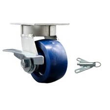 4 Inch KP Solid Poly Swivel Caster with Ball Bearing and Brake/Swivel Lock SCC