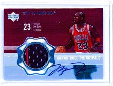 2003/04 UD HONOR ROLL PRINCIPALS MICHAEL JORDAN AUTO AUTOGRAPH JERSEY SP /23