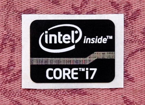 Lot of 50 Intel Core i7 Inside Black Stickers 2012 Ivy Bridge 15.5mm x 21mm - Image 2 of 2