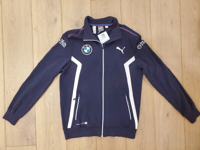 New W/TAGS PUMA Official BMW Motorsport Team Sweat Jacket Navy Blue Size US MED