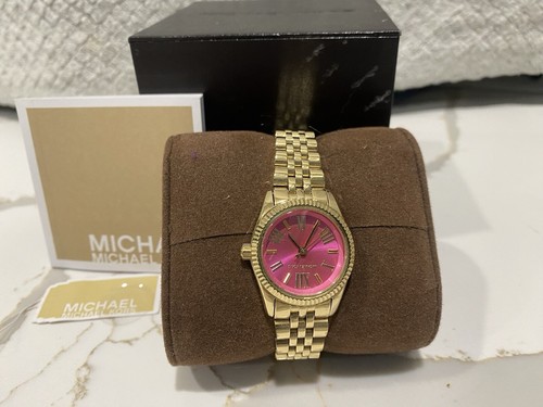 Michael Kors Mk3285 Petite Pink Rose Gold Stainless Steel + Box And Instructions - Picture 2 of 22