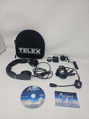 Telex Ascend Modular ANR Commercial Aviation Headset Noise Reduction Pilot 