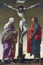 THE CRUCIFIXION WITH THE VIRGIN SAINT JOHN PAINTING BY HENDRICK BRUGGHEN REPRO 