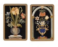 SWAP CARDS / Playing Cards- Piatnik- Vintage Collectable Pair - Flowers in Vases