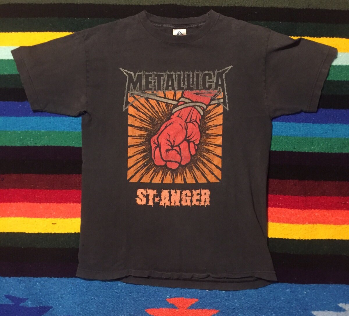 METALLICA Distressed T Shirt CONCERT 2004 St. Anger TOUR DATES Pushead M METALLICA Distressed T Shirt CONCERT 2004 St. Anger TOUR DATES Pushead M