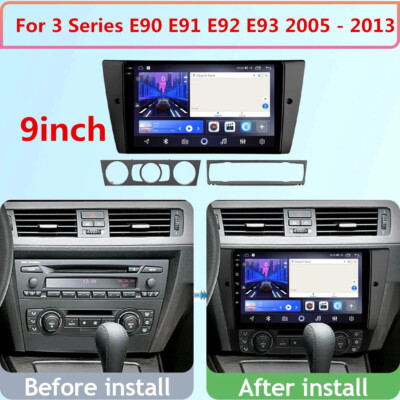 Car Radio Navi GPS Carplay Stereo Android Multimedia Player For 05-13 3 E90 E91