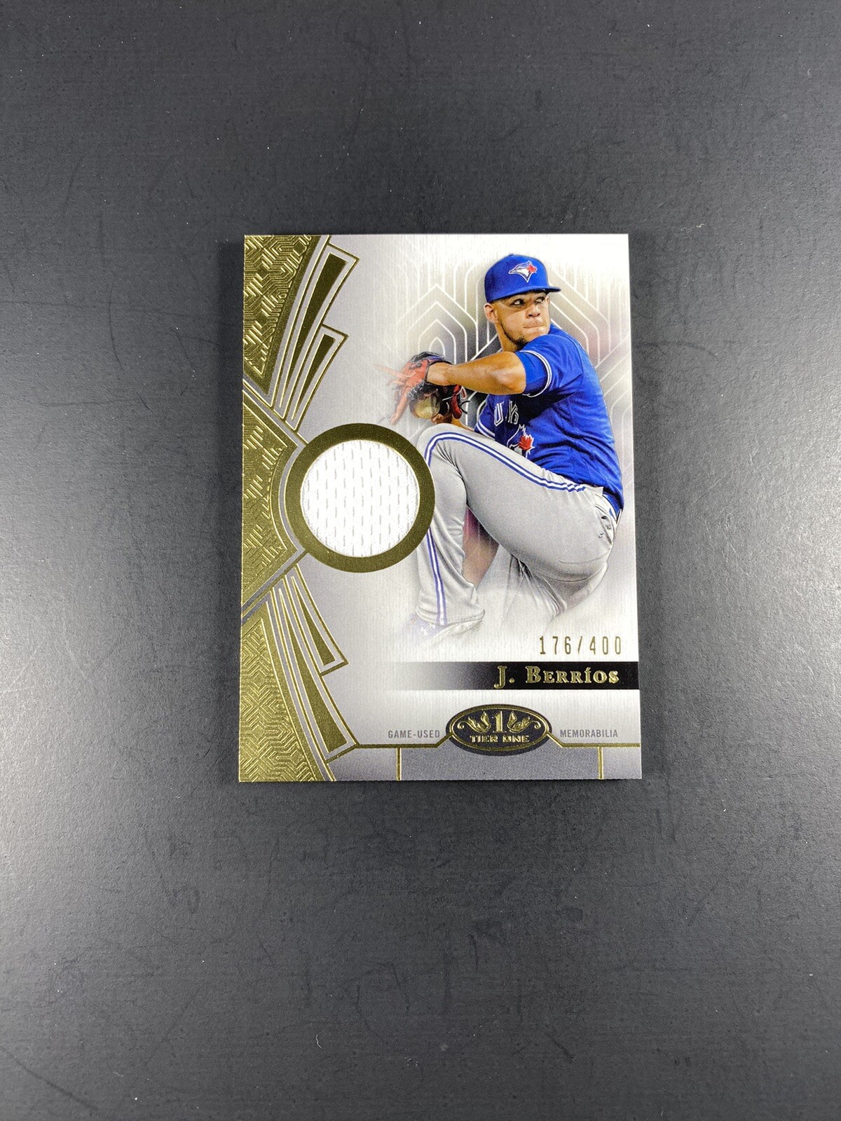 2023 Topps Tier One #T1R-JBE Jose Berrios Tier One Relic /400 Toronto Blue Jays