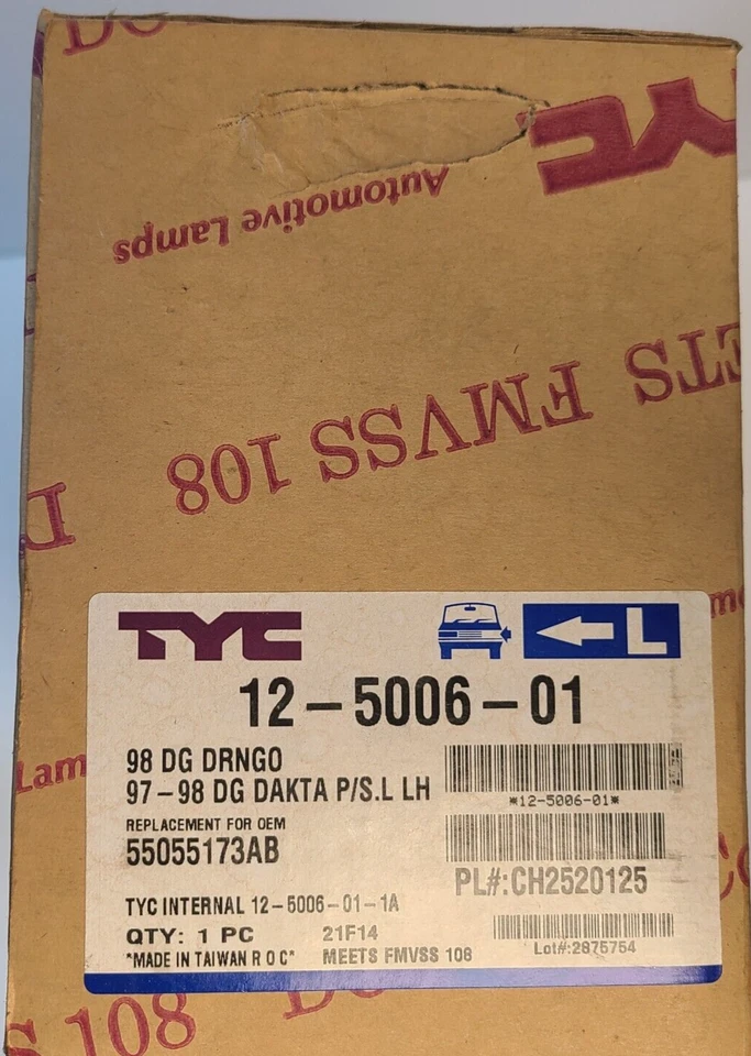 Se adapta a Dodge Dakota 1997 1998 PU lámpara lateral izquierda estacionamiento TYC CH2520125 Foto 2 de 4