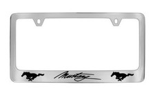 Ford Mustang horses Chrome License Plate Frame (metal)