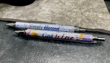 2 PC Bible Verse Ballpoint Christian Inspirational Quotes Pen Gift Set New B1289