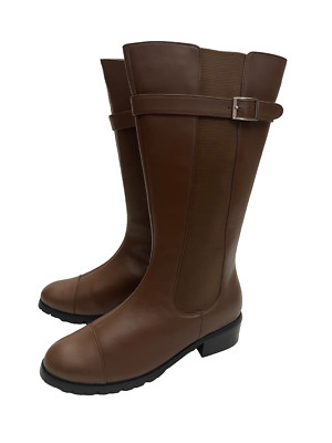 AJ VALENCIA Leather Brown Mid-Calf Boots Size 6M New with Box