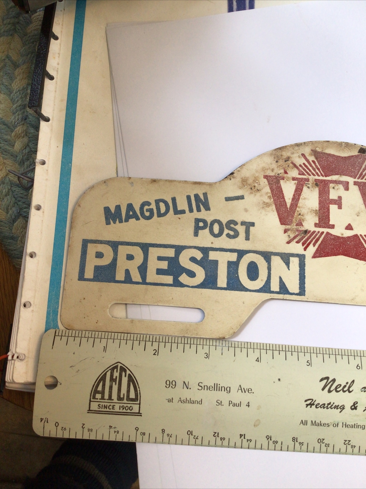LICENSE TOPPER PRESTON MINN MAGDLIN GILBERTSON VFW MN MINNESOTA POST