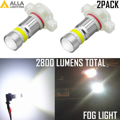 Alla Lighting 5202 Super Short LED Fog Light Bulbs - 3000K Yellow, 1800 Lumens, 2 Pack