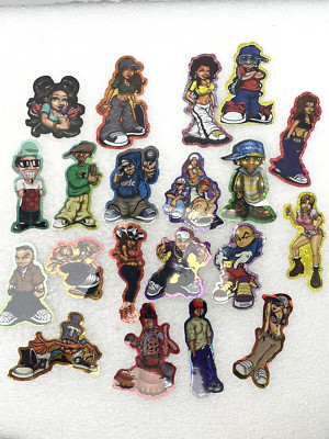 LOT OF 20 VENDING MACHINE STICKERS 1998 2000 TRIBAL BROWN