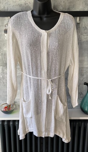 Masai cotton blend open weave cardigan size L