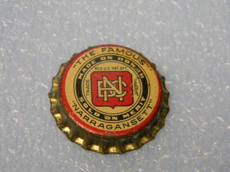 SWEET VINTAGE UN-USED NARRAGANSETT BEER BOTTLE CAP CRANSTON RHODE ISLAND