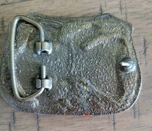 Vintage Eagle Shield Belt Buckle - Enamel Filled with Red, White, and Blue - Picture 2 of 2
