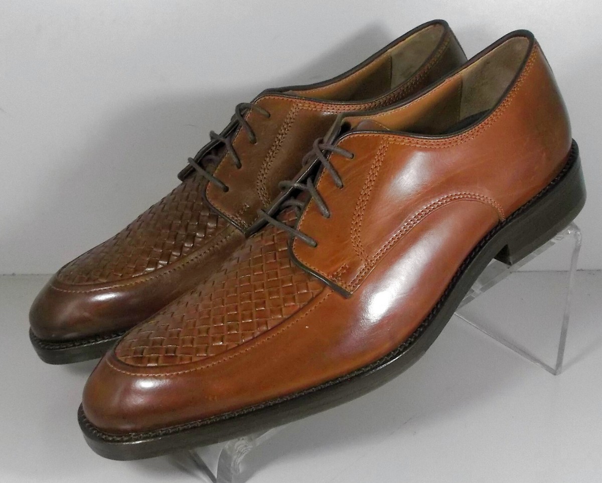 158232X SP50 MEADE WOVEN MOC TOE MEN'S SHOES M TAN LEATHER JOHNSTON MURPHY