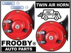 12V NEW LOUD AIR HORN SET DUAL TONE CAR BIKE VAN BOAT SIREN TWIN LORRY HORNS