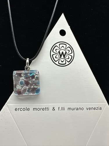 New Murano Glass Pendant Necklace Italian Art Glass Handmade (M5b-8)