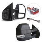 Tow Mirrors For 15-18 Ford F150 Truck Power Heated Signal Lights Black 8-22 Pin