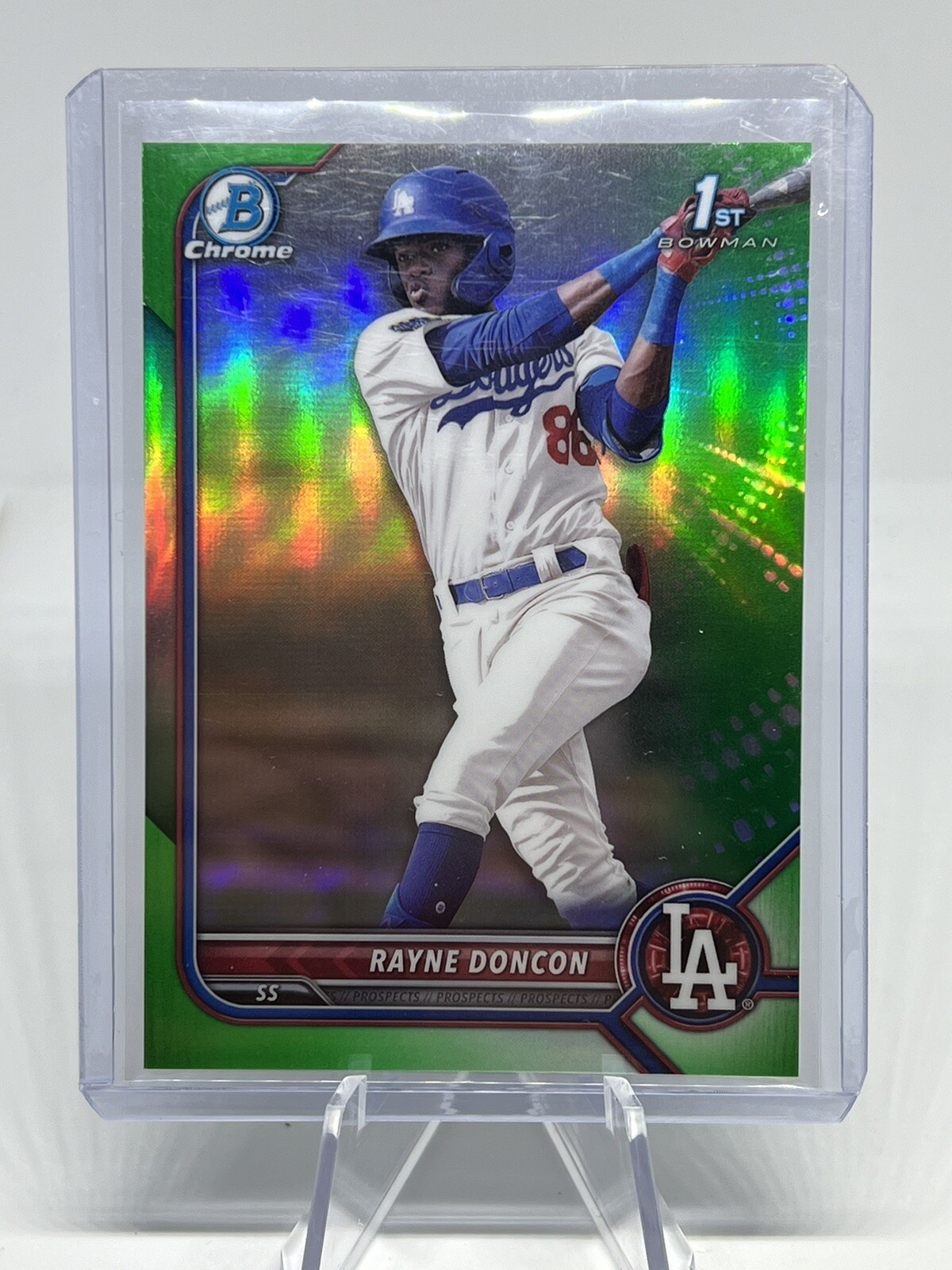 2022 1st Bowman Chrome Green Refractor Rayne Doncon #BCP-202 1/99 Los Angeles