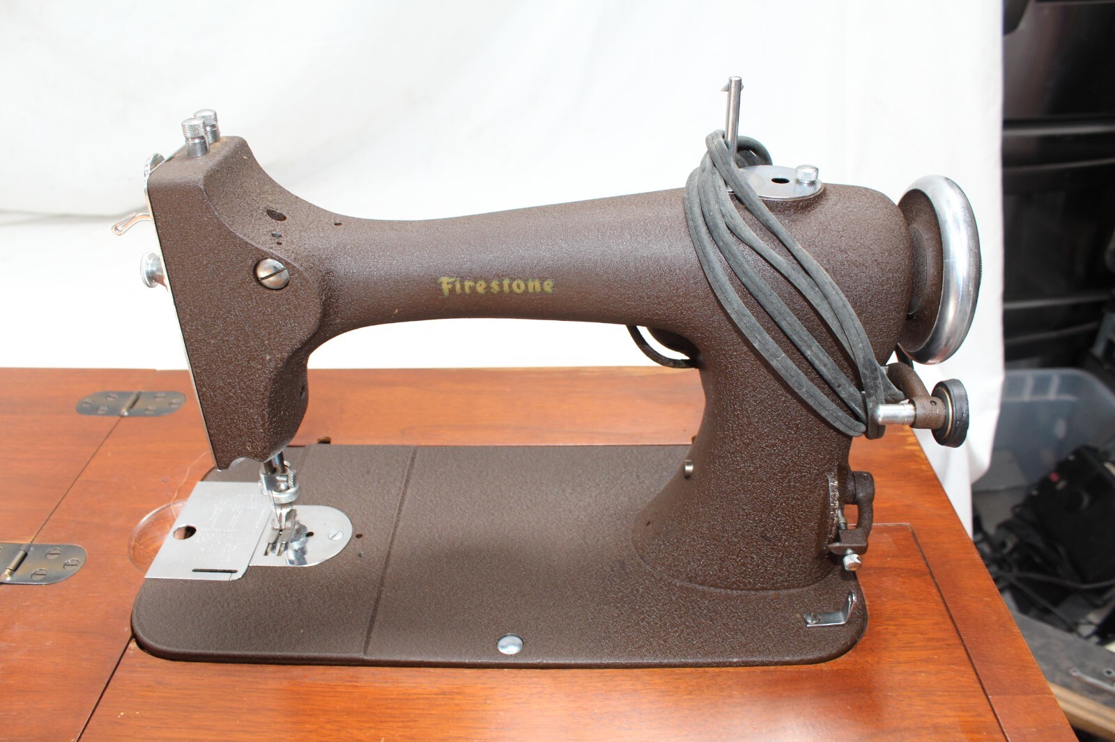 National Sewing Machine Company Antique Firestone Sewing Machine Model