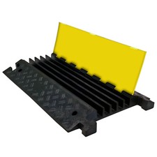 Extreme Rubber 5 Channel Cable Protector Ramp - 1.375"W x 2"H Channels 