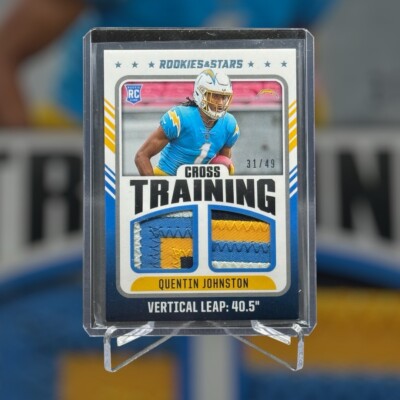 2023 Panini Rookies & Stars Football Quentin Johnston RC Cross Training 31/49