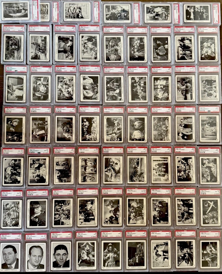 #3 PSA Registry 1989 FTCC The Three Stooges 2 Red/Blue Backs 60ct High Grade Set - Image 2 of 4