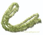 Beautiful Natural Green Peridot 34in Long Chip beads Necklace