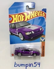 Hot Wheels 2022 SUPER Treasure Hunt '84 MUSTANG SVO Purple NEW W/ Protector