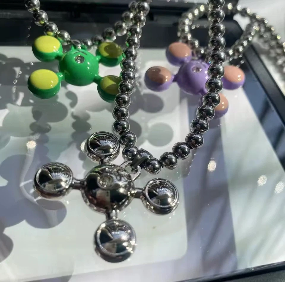 Collar de acero inoxidable de 4 bolas inspirado en el estilo Frank Ocean Homer Foto 3 de 3