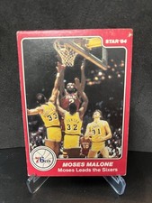 1983-84 Star Philadelphia 76ers 1982-83 NBA World Champions - Moses Malone #14