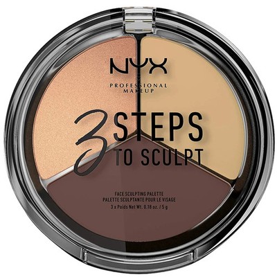 NYX  3 Steps to Sculpt, Face Sculpting Contour Palette - Medium